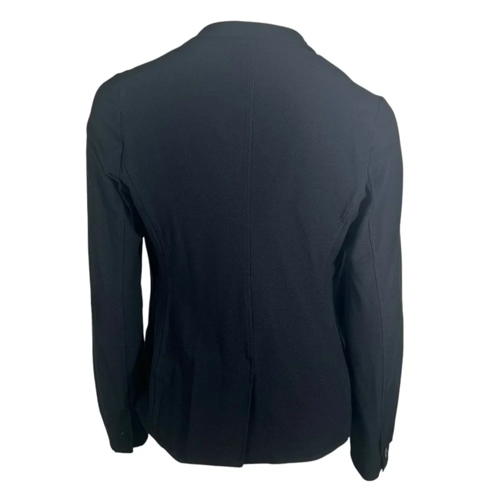 Eileen Fisher Classic Black Blazer Shawl Collar Tailored Fit S Petite Minimalist